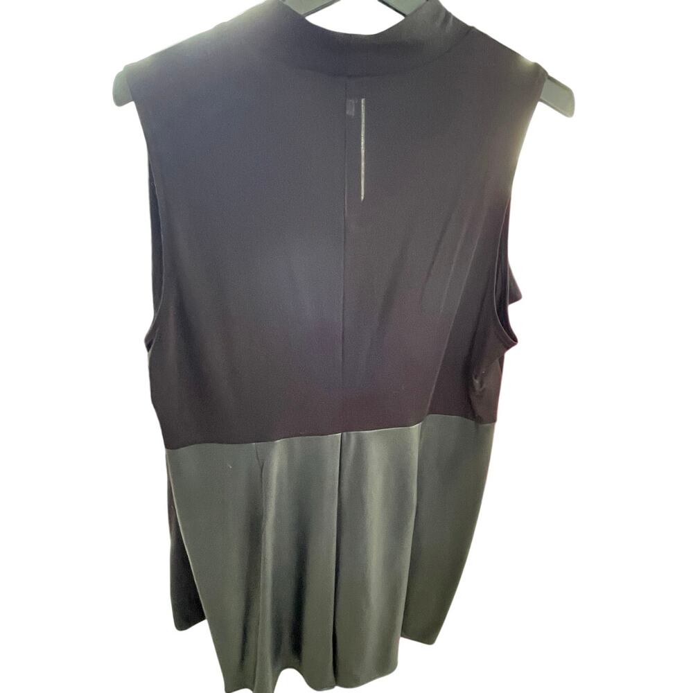 Kasper Black Faux Leather Mixed Media Knee-Length Sheath Dress nwt 20W - Picture 9 of 10
